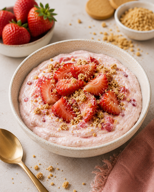 Strawberry Cheesecake Protein Bowl